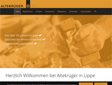 Tablet Screenshot of altekrueger-tischlerei.de